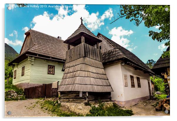 Belfry in Vlkolinec ,Slovakia,Unesco World Heritag Acrylic by Laco Hubaty