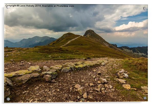 Trail to Swinica peak Acrylic by Laco Hubaty