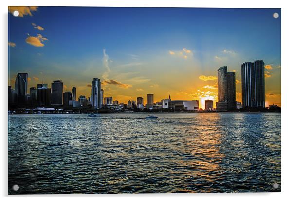 Cruising Along the Miami Way Acrylic by matthew  mallett