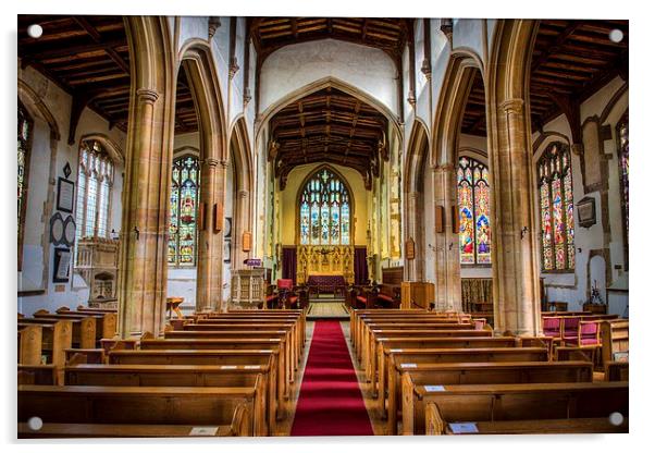 Classic Church Building in Suffolk Acrylic by matthew  mallett