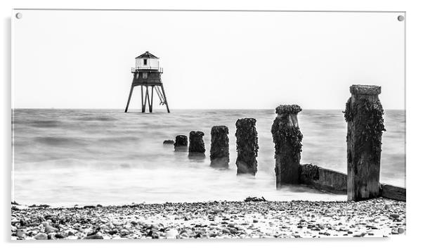 Tide Coming in Dovercourt Bay Acrylic by matthew  mallett