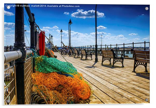 Halfpenny Pier in the Summertime Acrylic by matthew  mallett