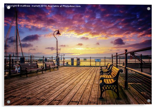  Halfpenny Pier at sunset Acrylic by matthew  mallett