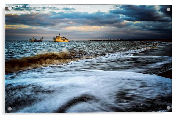  Wild Day on the Essex Coast Acrylic by matthew  mallett