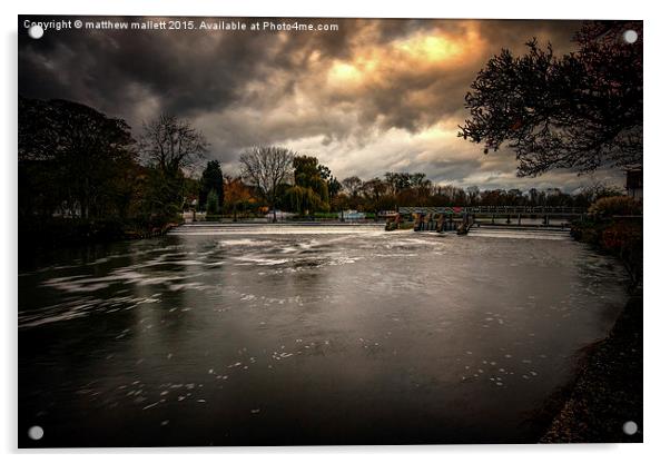  Goring On Thames Lock Acrylic by matthew  mallett