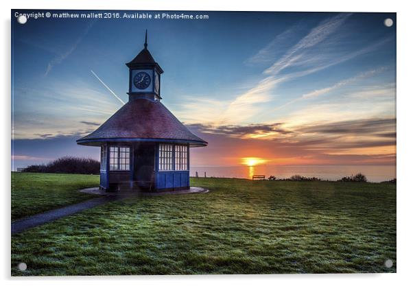  New Year 2016 Frinton on Sea Sunrise Acrylic by matthew  mallett