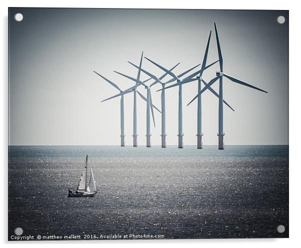 Sailing Close To the Wind Acrylic by matthew  mallett