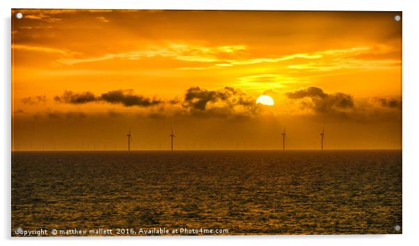 A Clacton On Sea Sunrise Acrylic by matthew  mallett