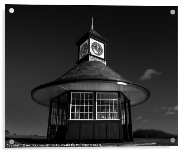 Frinton Clocktower Shelter Acrylic by matthew  mallett