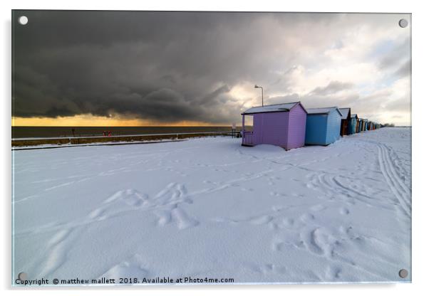 Snows Showers Off Harwich Coast Acrylic by matthew  mallett