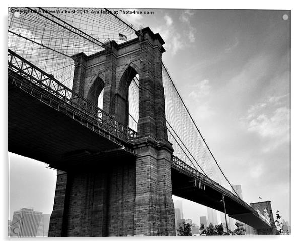 Brooklyn bridge Acrylic by Andrew Warhurst
