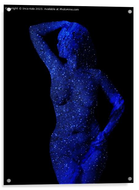 A Starscape on a Female Nude  Acrylic by Inca Kala