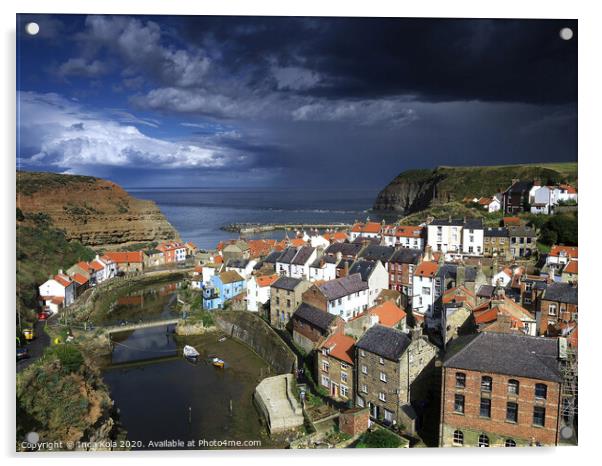 The Village of Staithes  Acrylic by Inca Kala