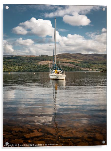 Sailing boat on Loch Lomond Acrylic by Inca Kala