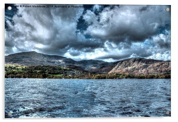 Storm over Coniston Acrylic by Robert Maddocks