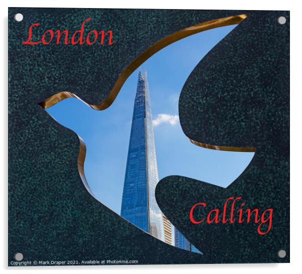 London Calling through the Dove on Embankment Acrylic by Mark Draper