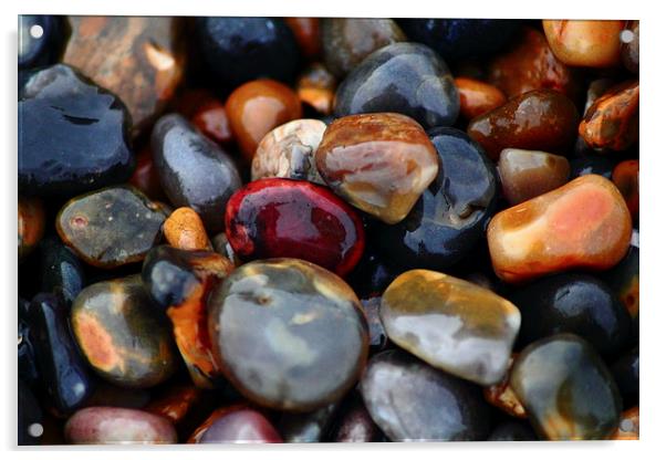 Pebbles on the beach Acrylic by Colin Brittain