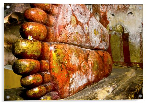 Buddha's feet Acrylic by Colin Brittain