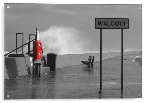 Walcott Sea Front Storms Acrylic by James Taylor