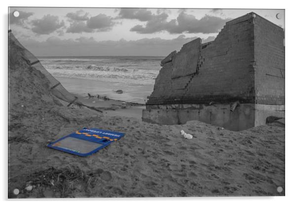 Hemsby Beach Old Lifeboat Shed Acrylic by James Taylor