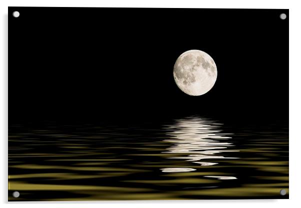 moon reflections 1 Acrylic by Jason Moss