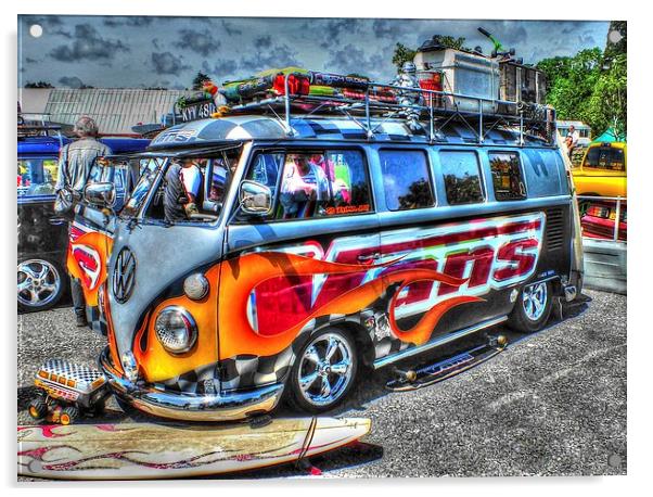 hdr vw campervan Acrylic by nick wastie