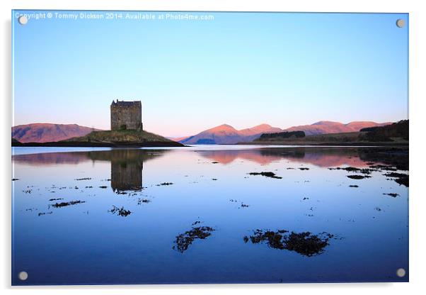 Castle Stalker, Scotland. Acrylic by Tommy Dickson