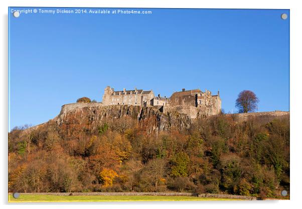 Majestic Stirling Castle in Autumn Acrylic by Tommy Dickson