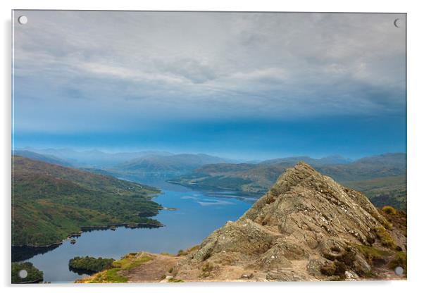  Ben A'an and Loch Katrine. Acrylic by Tommy Dickson