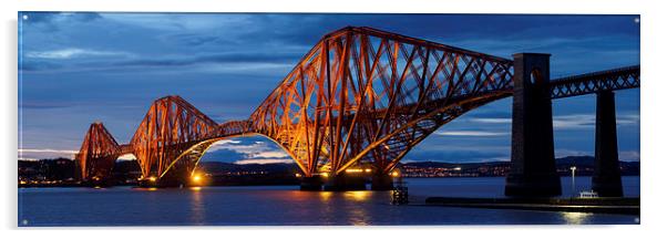  Forth Rail Bridge Panorama. Acrylic by Tommy Dickson
