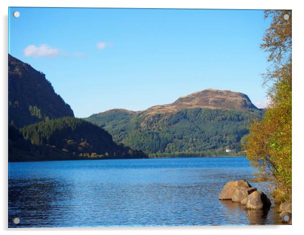 Loch Lubnaig in the Trossachs, Scotland. Acrylic by Tommy Dickson