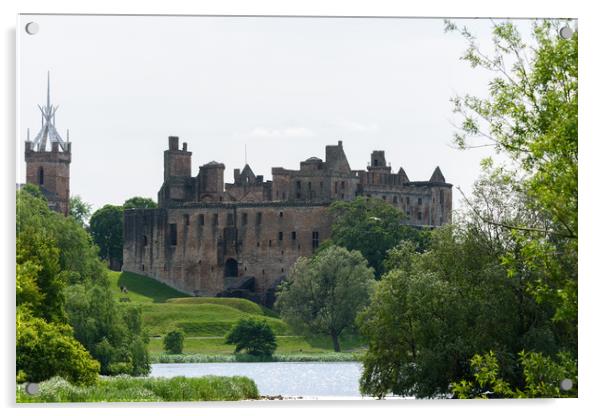 Linlithgow Palace. Acrylic by Tommy Dickson