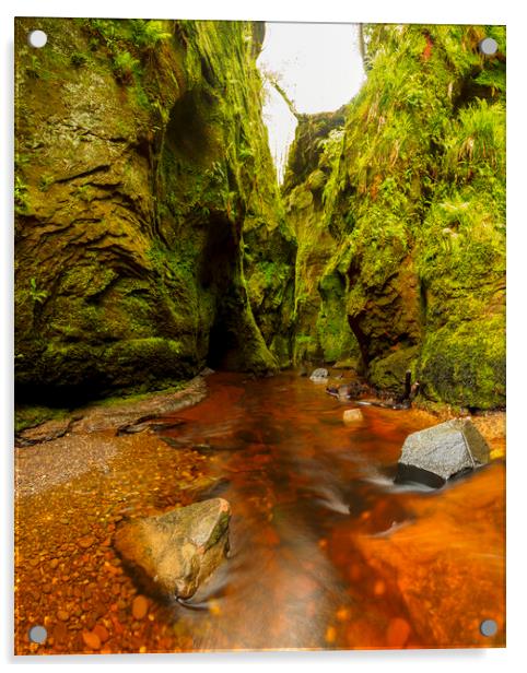 Finnich Glen, Scotland. Acrylic by Tommy Dickson