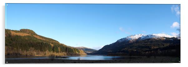 Loch Lubnaig Panorama. Acrylic by Tommy Dickson