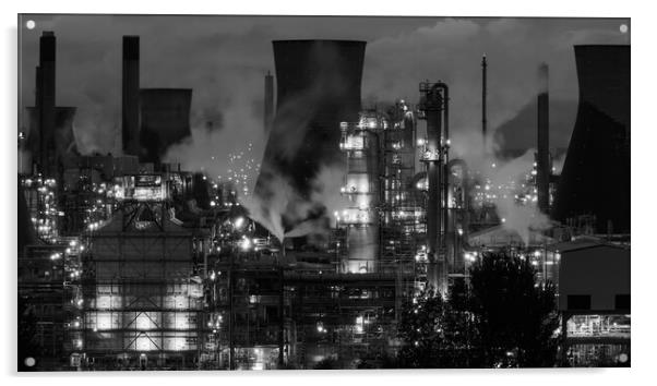 Industry in Black And White Acrylic by Tommy Dickson