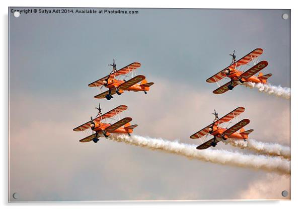  Breitling wingwalker team Acrylic by Satya Adt