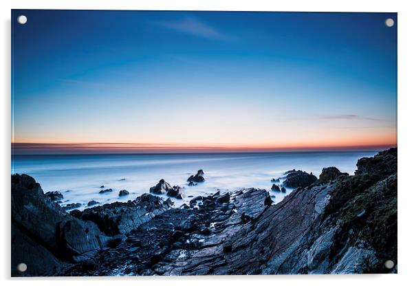 Hartland Quay after Sunset Acrylic by Rhys Parker