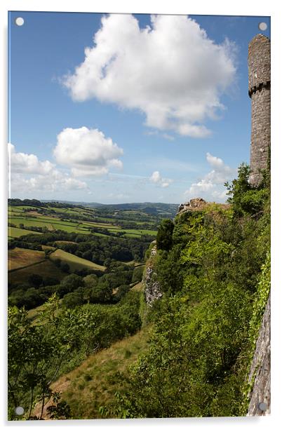 View from Carreg Cennen Castle Acrylic by Paul Nicholas