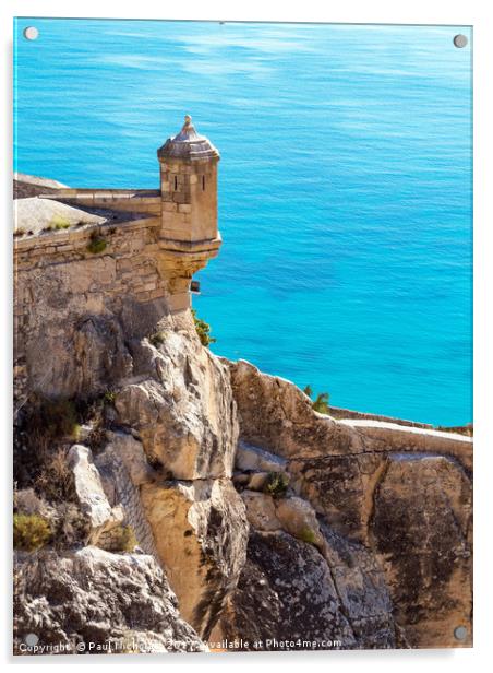 Castell de Santa Barbara in Alicante Acrylic by Paul Nicholas
