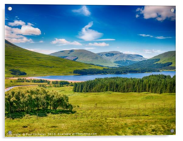 Loch Tulla Acrylic by Paul Nicholas
