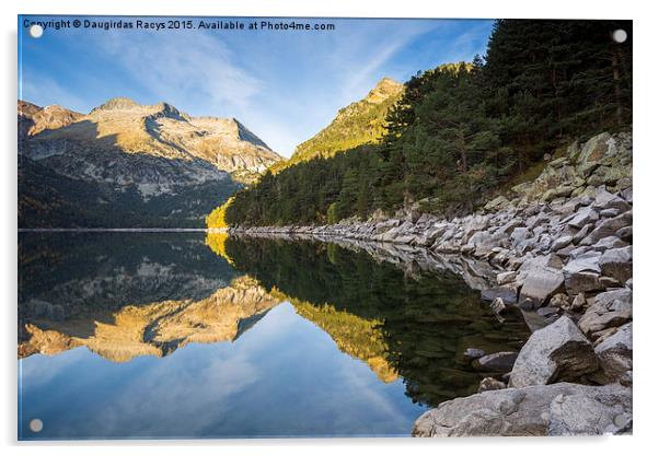 Lac d'Oredon in the morning Acrylic by Daugirdas Racys