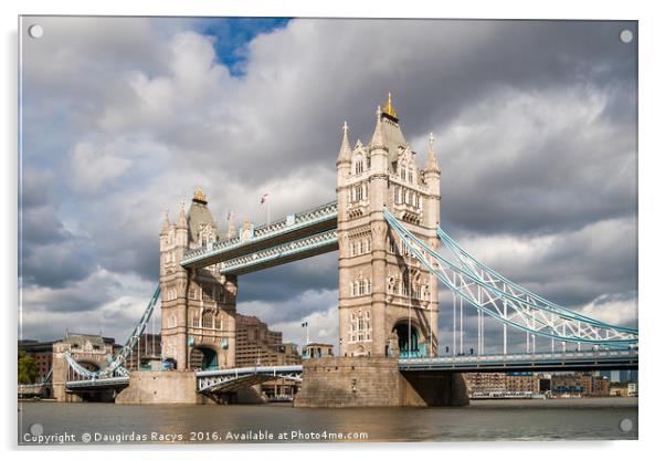 Tower Bridge, London in daytime Acrylic by Daugirdas Racys