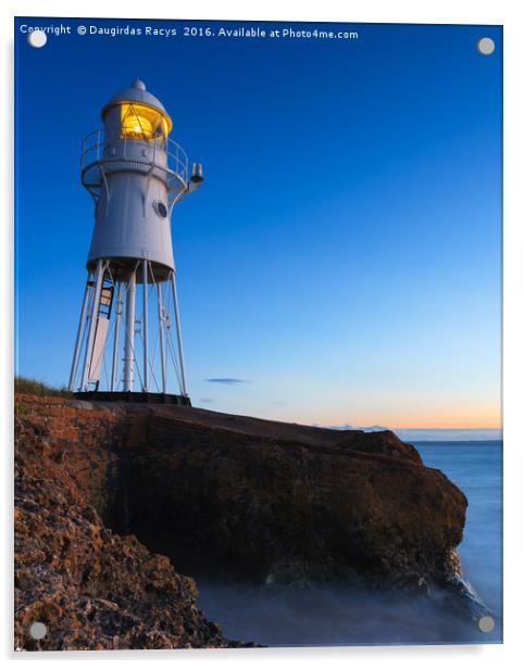 Black Nore Point Lighthouse at dusk Acrylic by Daugirdas Racys