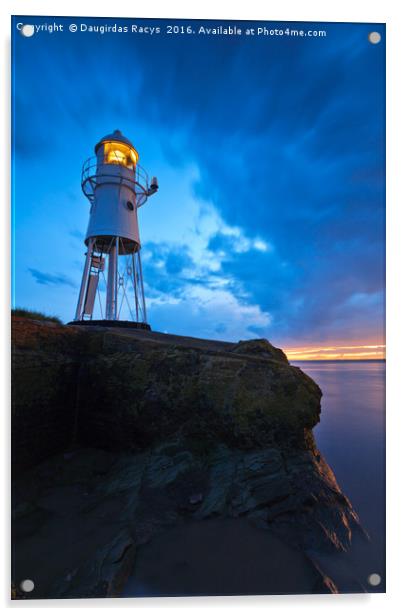 Black Nore Point Lighthouse at dusk Acrylic by Daugirdas Racys
