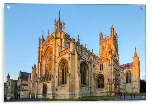 Gloucester Cathedral Acrylic by Daugirdas Racys