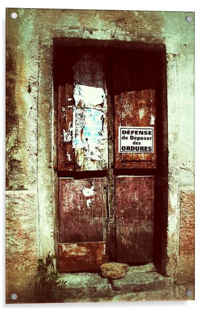 Rustic Door Sicily Acrylic by James Meacock