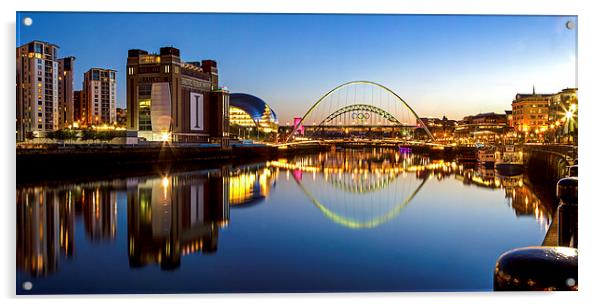 River Tyne and Quayside Acrylic by David Brennan