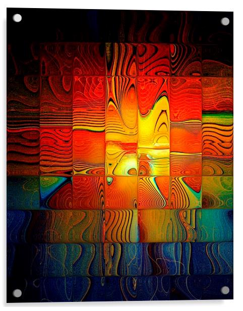  Tiled Sunshine Acrylic by Amanda Moore