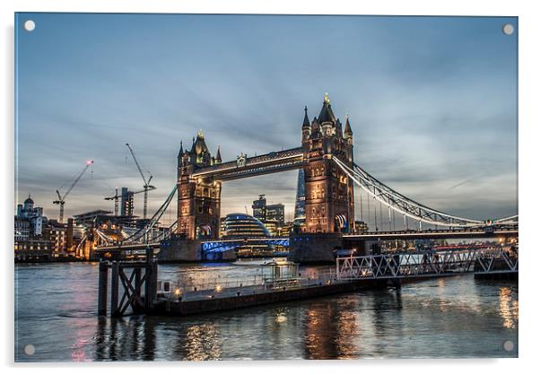 Tower Bridge, London Acrylic by Terry Rickeard