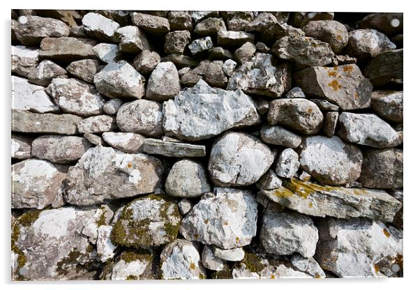 Limestone dry wall Acrylic by Mike Higginson